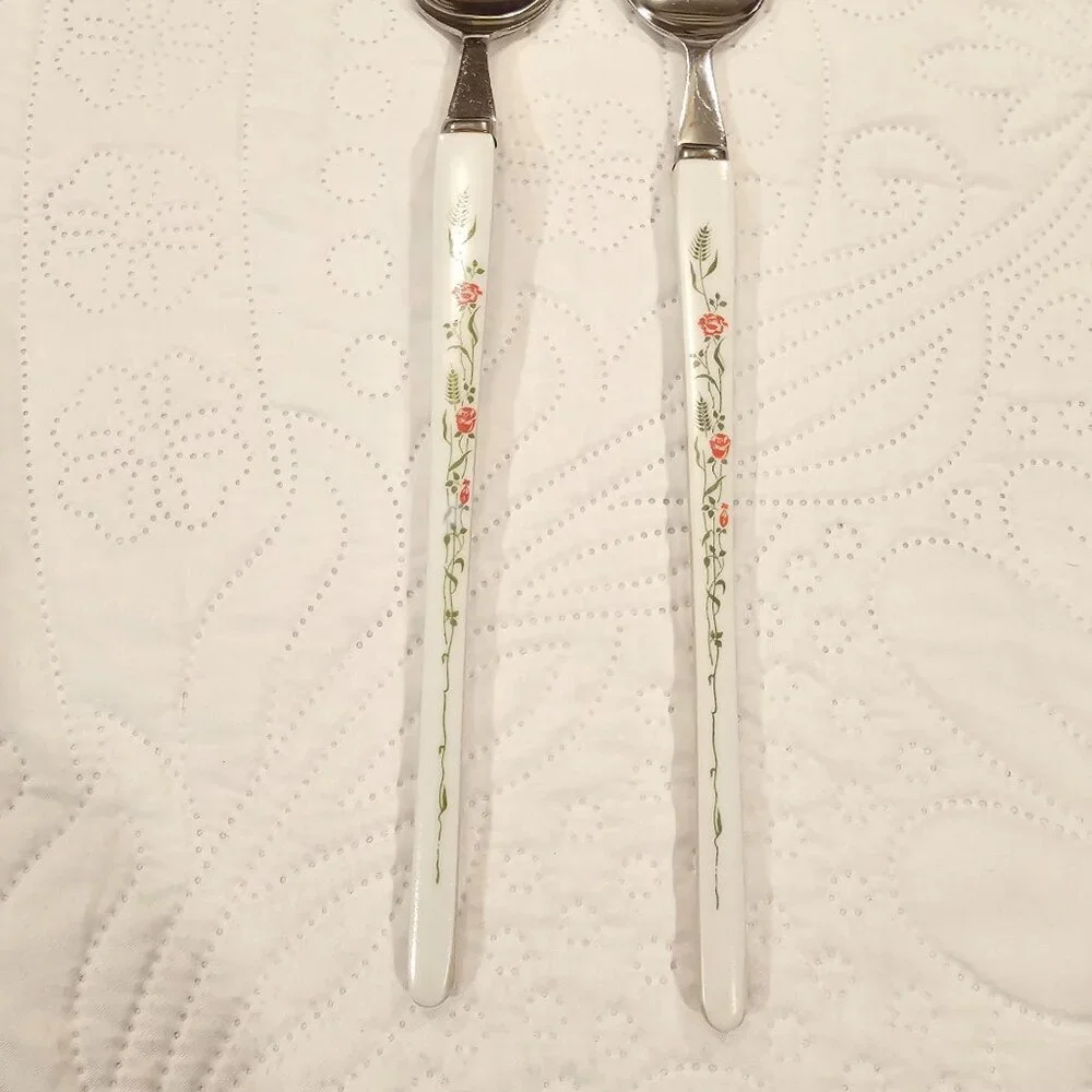 Vintage Stainless Salad Serving Set 11